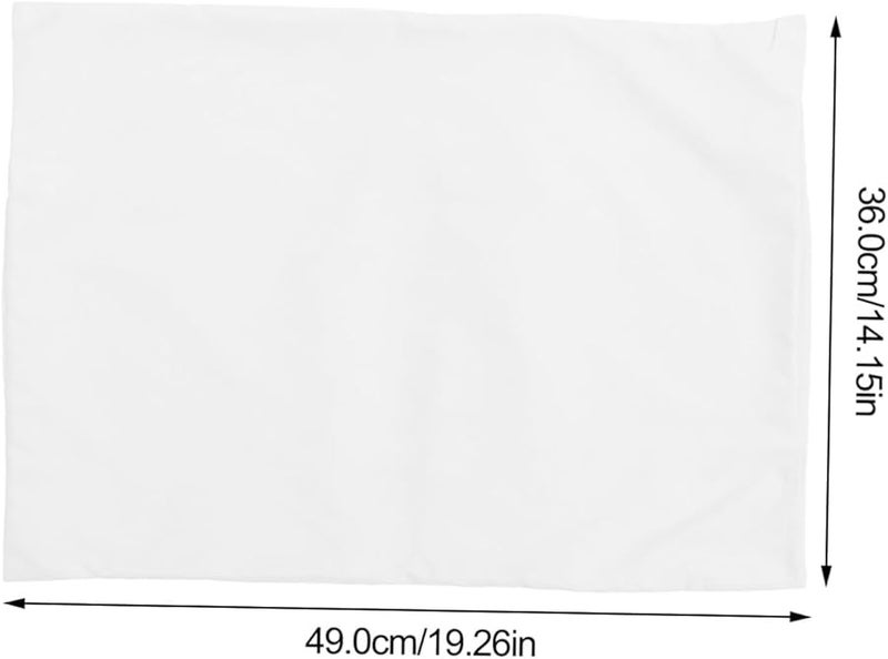 حافظة وسادة سفر بيضاء من الألياف الدقيقة، 2 قطعة، بإغلاق مغلف للأولاد والبنات - Image 2